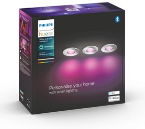 Philips Hue Xamento zapustené svetlo hliník 3 kusy