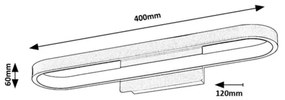 Rabalux 75055 - LED kúpeľňové osvetlenie zrkadla ODRAN LED/15W/230V IP44 40 cm