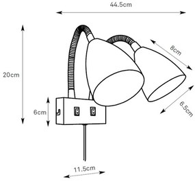Markslöjd 108900 - Nástenné bodové svietidlo CIRO 2xGU10/7W/230V biele