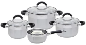 Elo 50904 Basic 4-dielna súprava nehrdzavejúcich hrncov Black Steam