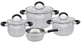Elo 50904 Basic 4-dielna súprava nehrdzavejúcich hrncov Black Steam