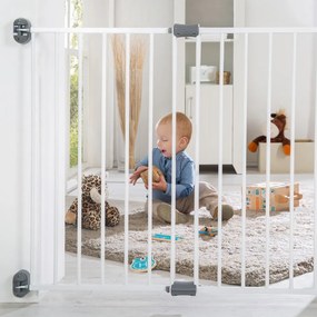 Biela kovová zábrana do dverí – Roba