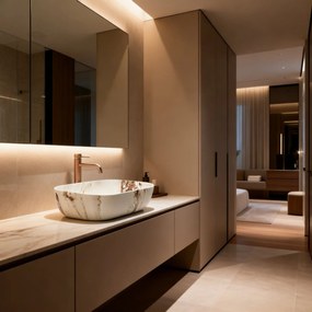 Rea Belinda, umývadlo na dosku 465x330x135 mm, imitácia kameňa-Marrone Matt, REA-U3600