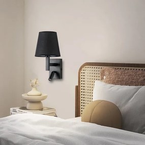 Brilagi - LED Nástenná lampa DEYA 1xE14/40W/230V + LED/3W čierna