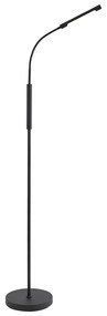 Moderná stojaca lampa čierna vrátane LED 3-stupňové stmievanie nabíjateľná - Statler