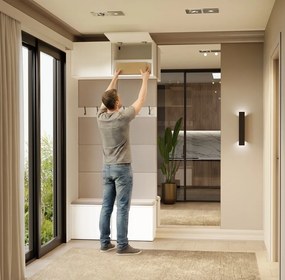 Předsíňová stěna HAGA 2W 100 cm bílá