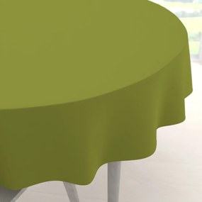 Biante Dekoračný okrúhly obrus Rongo RG-095 Olivovo zelený Ø 100 cm