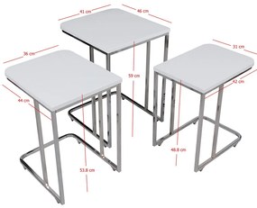 Skladací stôl Zigon, 3 ks