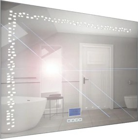 Comodo Zrkadlo závesné s pieskovaným motívom a LED osvetlením Nikoletta LED 7 KÚPEĽŇOVÝ NÁBYTOK-Typ: bezdotykový vypínač s pohybovým senzorom, KÚPEĽŇ…