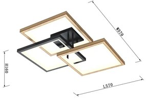 Wofi 9022-306S - LED Stmievateľné stropné svietidlo MATERA LED/40W/230V