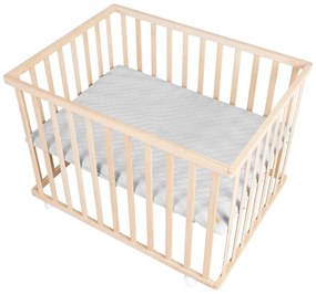 Sivá detská ohrádka z bukového dreva 75x100 cm Roba style – Roba