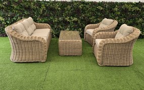 Záhradný ratanový nábytok MONTE CARLO prírodná farba