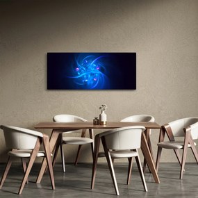 Moderný obraz modrej abstrakcie (120x50 cm)