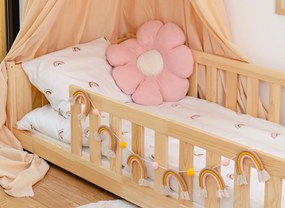 Detská Montessori posteľ z masívu borovice BETTY - 200x90 cm - PRÍRODNÁ