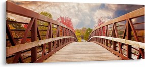 Obraz - drevený most (120x50 cm)