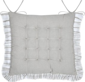 Oboustranný podsedák na židli Josephine 38x38 cm šedý/bílý