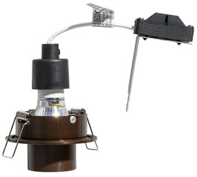 Sada 6 zapustených bodových svetiel tmavý bronz GU10 35 mm okrúhle naklápacie - Installa