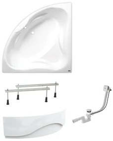 Rohová vaňa Laguna Cornelia 140x140 cm akrylát ľavá aj pravá SIKOCO1400APNP, 1 ks