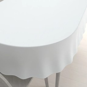 Biante Teflónový oválny obrus TF-132 Biely hladký bez vzoru 100x160 cm