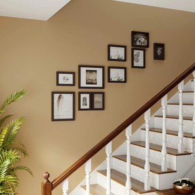 Rámy na obrazy, sada 10 rámov, čierne