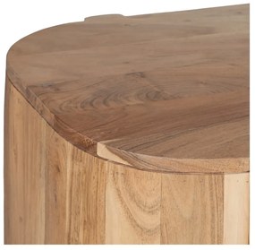 Vitrína z masívu akácie v prírodnej farbe 180x80x40 cm Creel – Ixia