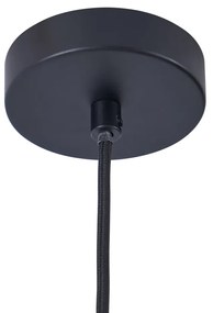 Moderné závesné svietidlo čierne so zlatým interiérom - Loes