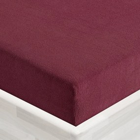 Froté napínacie prestieradlo FR-011 Bordó 80 x 200 - výška 20 cm