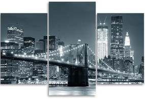 Gario Obraz na plátne New York v noci - 3 dielny Rozmery: 90 x 60 cm