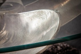 Dizajnový jedálenský stôl Propeller 94 cm strieborný