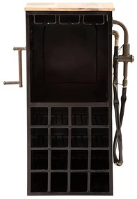furniture-nabytek.cz - Masívny barový regál Gas Station z mangového dreva a kovu, lakovaný, zelený – 48×50×102 cm
