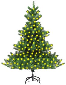 Umelý vianočný stromček jedľa Nordmann s LED zelený 210 cm 3077475