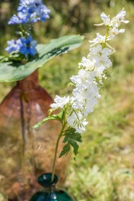 Dekorácia umelá modrá kvetina Delphinium blue - 10*10*94 cm