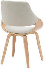 Jedálenská stolička Vangale - látka - Natura / Krémová