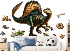 Spinosaurus textilní prelepiteľná nálepka na stenu hárok 46 x 40 cm