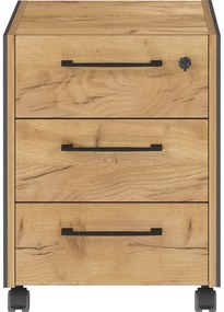 Skrinka v dekore duba v antracitovo-prírodnej farbe 42x54x49 cm Podium – Germania