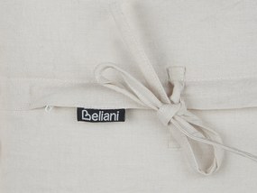 Sada 2 ľanových vankúšov 30 x 45 cm krémová biela SASSAFRAS Beliani