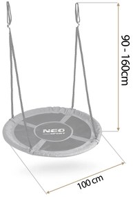 Neo-Sport Swingo 100 cm hojdačka bocianie hniezdo