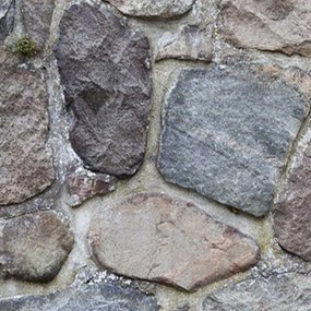 Ozdobný paraván, Kamenná zeď - 145x170 cm, štvordielny, klasický paraván