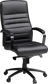 XXXLutz KANCELÁRSKE KRESLO, vzhľad kože, čierna, chrómová Livetastic - Online Only kancelárie - 001156002701
