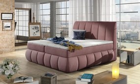 Posteľ Boxspring Vincenzia 200x180, ružová (Mat Velvet 63 - BVI 17)