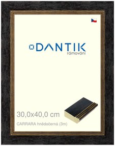 DANTIK rám na obraz 30x40 | CARRARA hnědočerná (Plexi Čiré)