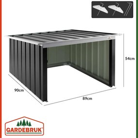 InternetovaZahrada Garáž pre robotickú kosačku 89x90x54 cm - antracit