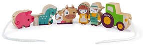 Drevená prevliekačka Farma - 11 ks