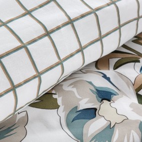 SATÉNOVÉ OBLIEČKY SPRING40 200X220 CM, 2 KS 70X80 CM KVETY