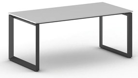 Kancelársky stôl PRIMO INSPIRE, 180x90 cm, čierna podnož, sivá