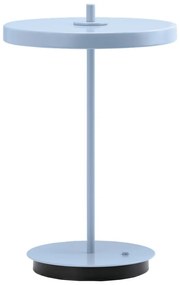 Svetlomodrá kovová LED stolová lampa s kovovým tienidlom (výška 31 cm) Asteria Move – UMAGE