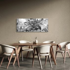 Obraz - Plameniaky graffiti (120x50 cm)