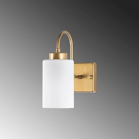 Nástěnná lampa Dusuz mléčné sklo/zlatá