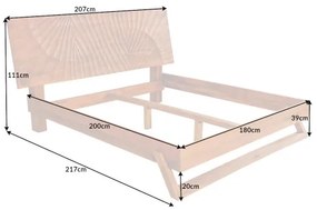 Posteľ 41191 180x200cm Scorpion Masív drevo Mango hnedá - Komfort-nábytok