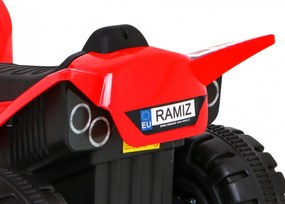 Ramiz Detská elektrická štvorkolka na batérie červená + motor 25W